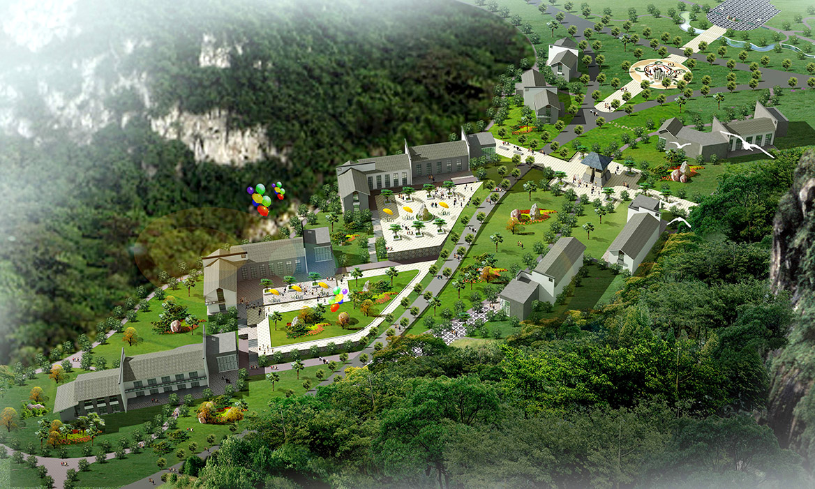 柳州市馬鹿山公園景觀規劃方案設計鳥瞰圖