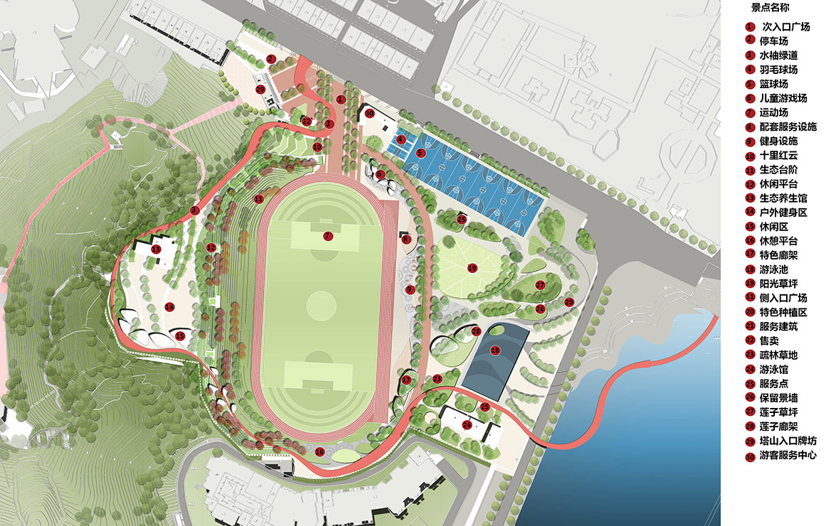 東莞市橋頭鎮體育文化公園規劃設計總平面圖