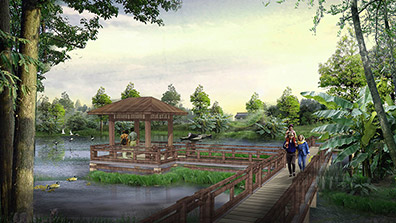 城市生態濕地公園的景觀功能